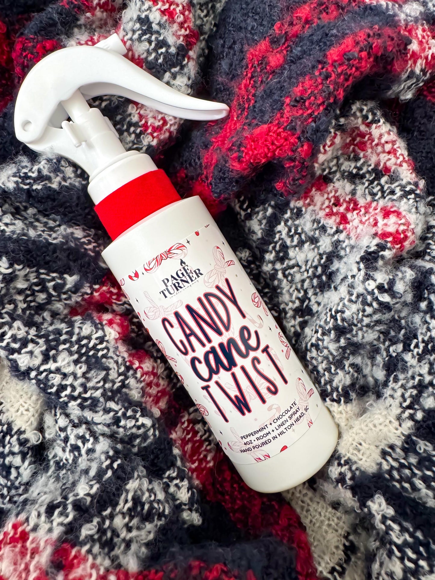 Candy Cane Twist, Room + Linen Spray, Holiday Collection